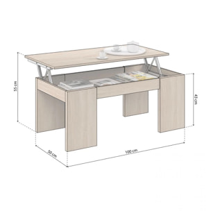 Mesa de centro elevable Calex Roble Canadian