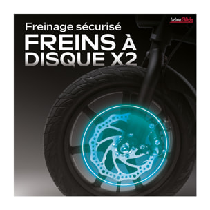 Draisienne Électrique Adulte  140 – Moteur 1000W - Autonomie Jusqu'a 18 km - Pneu 14" Gonflable - Batterie 42V/5.2Ah - Poids 15Kg