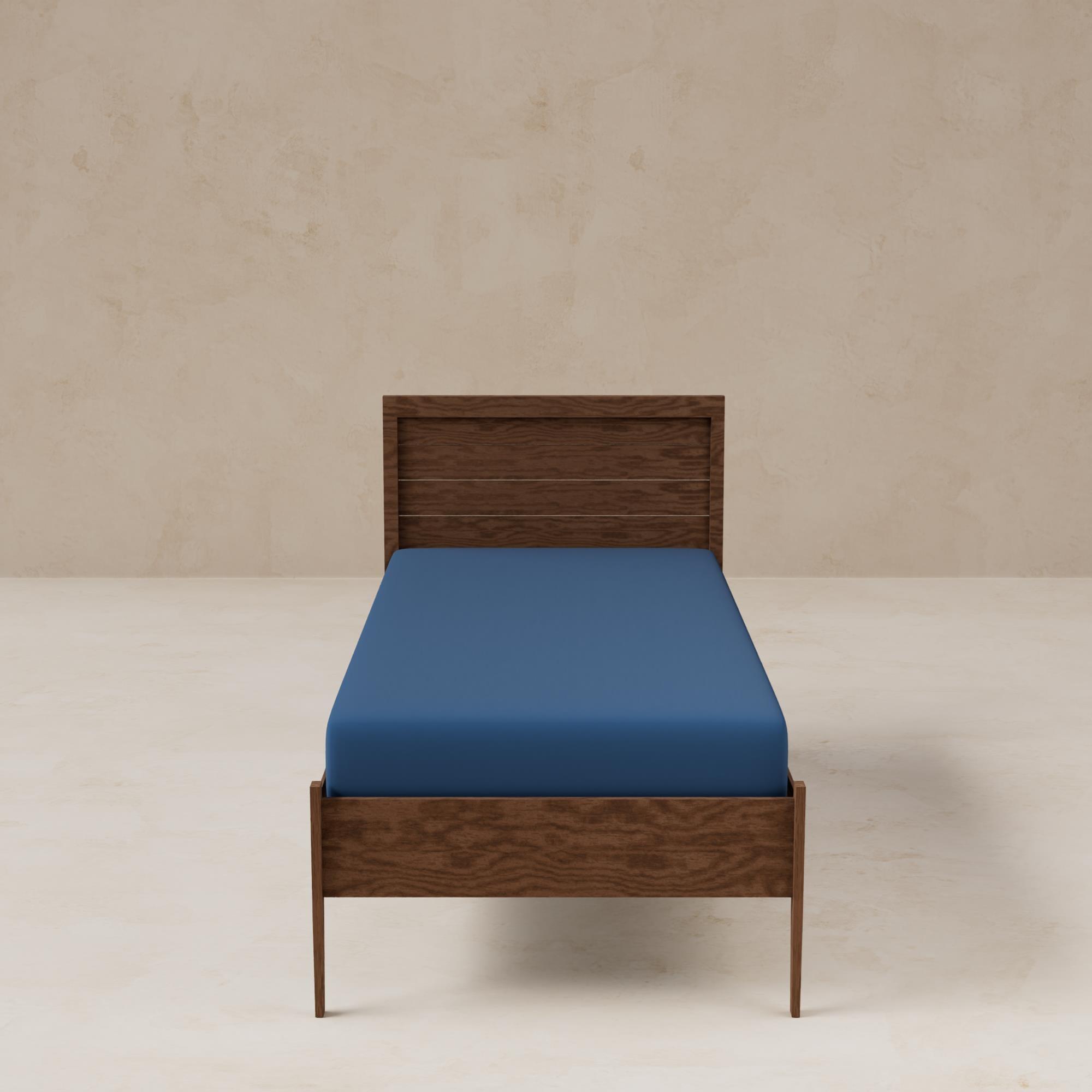 Sábana bajera para cama en color azul rainbow benetton