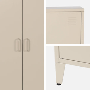 Commode/armoire métal 2 portes (lot de 2) SOHO