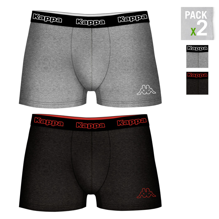 Pack 2 calzoncillos Kappa en color negro para hombre