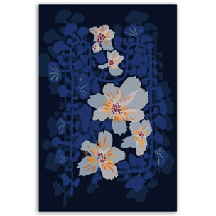 Tableau de fleurs Tableau orchidées bleues en ombre douce Tableau alu Dibond