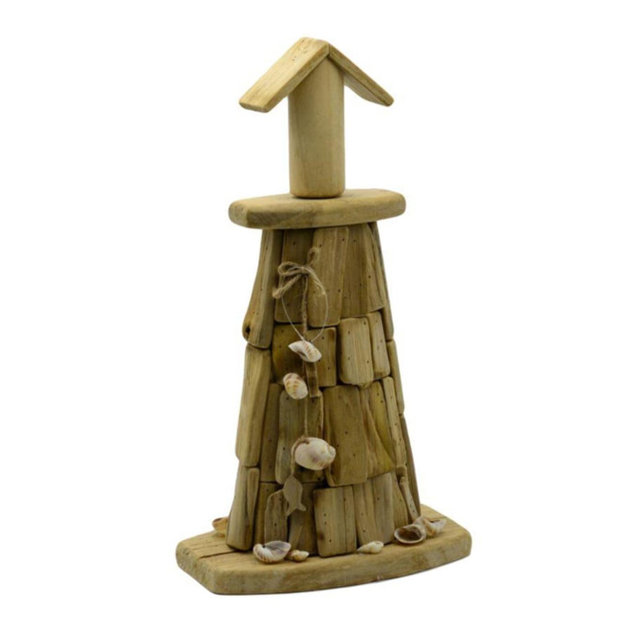 Faro Mare in legno naturale cm20x10,5h38