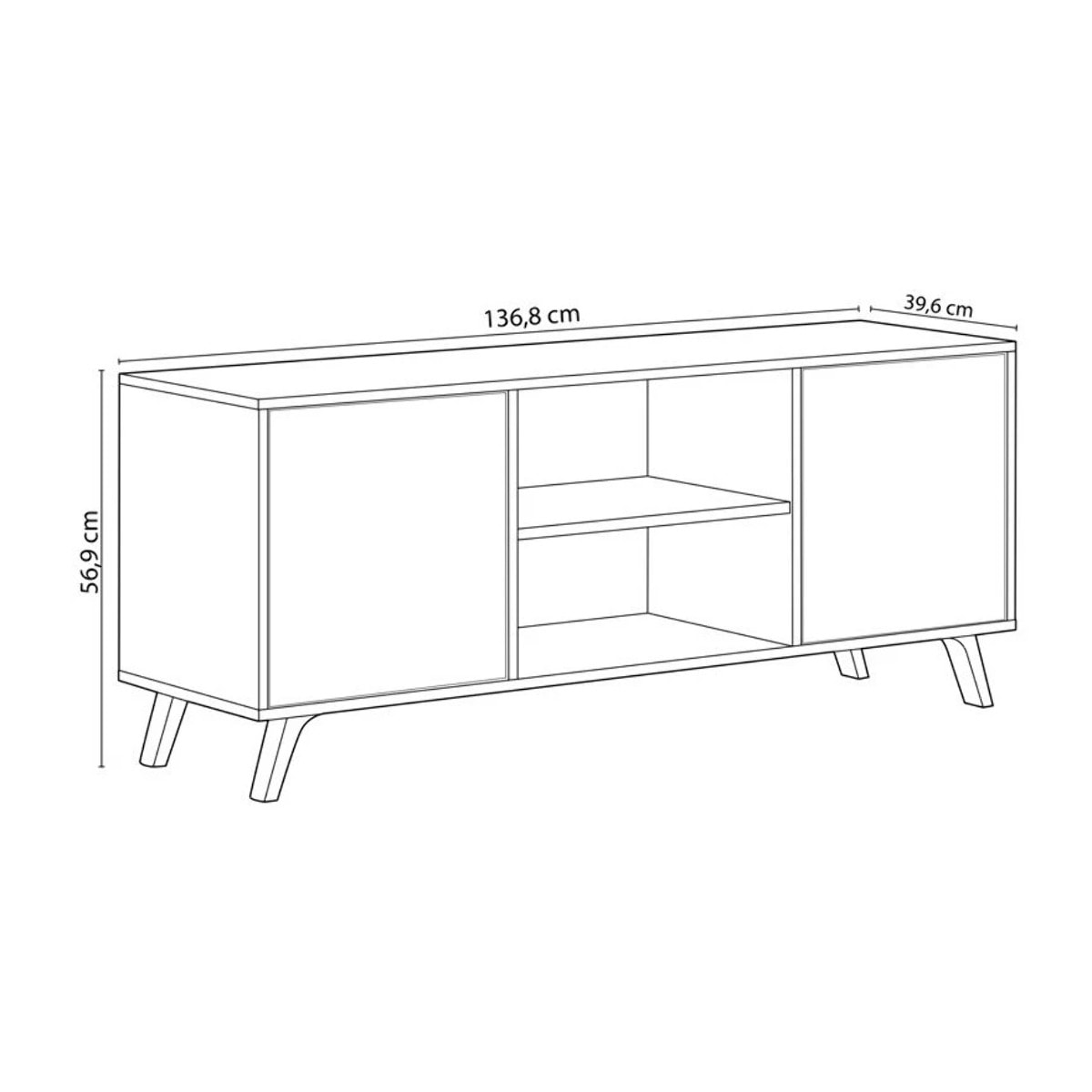Mueble TV Wind 140 Gris Antracita - Puccini