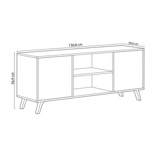 Mueble TV Wind 140 Gris Antracita - Puccini