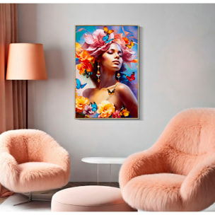 DIPINTO SU TELA LACCATO MARTY C/CORNICE -B- CM 62X4X92