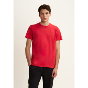 T-shirt Regular con Scollo girocollo e logo in tono colore