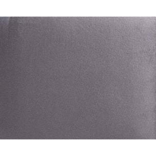 Torreon - lit coffre - 180x200 - sommier inclus - en velours - Gris foncé