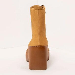 Botines con tacón 1656 NOBUCK KARAMEL/SOFIA color Karamel