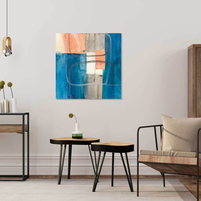 Tableau passage bleue Toile imprimée