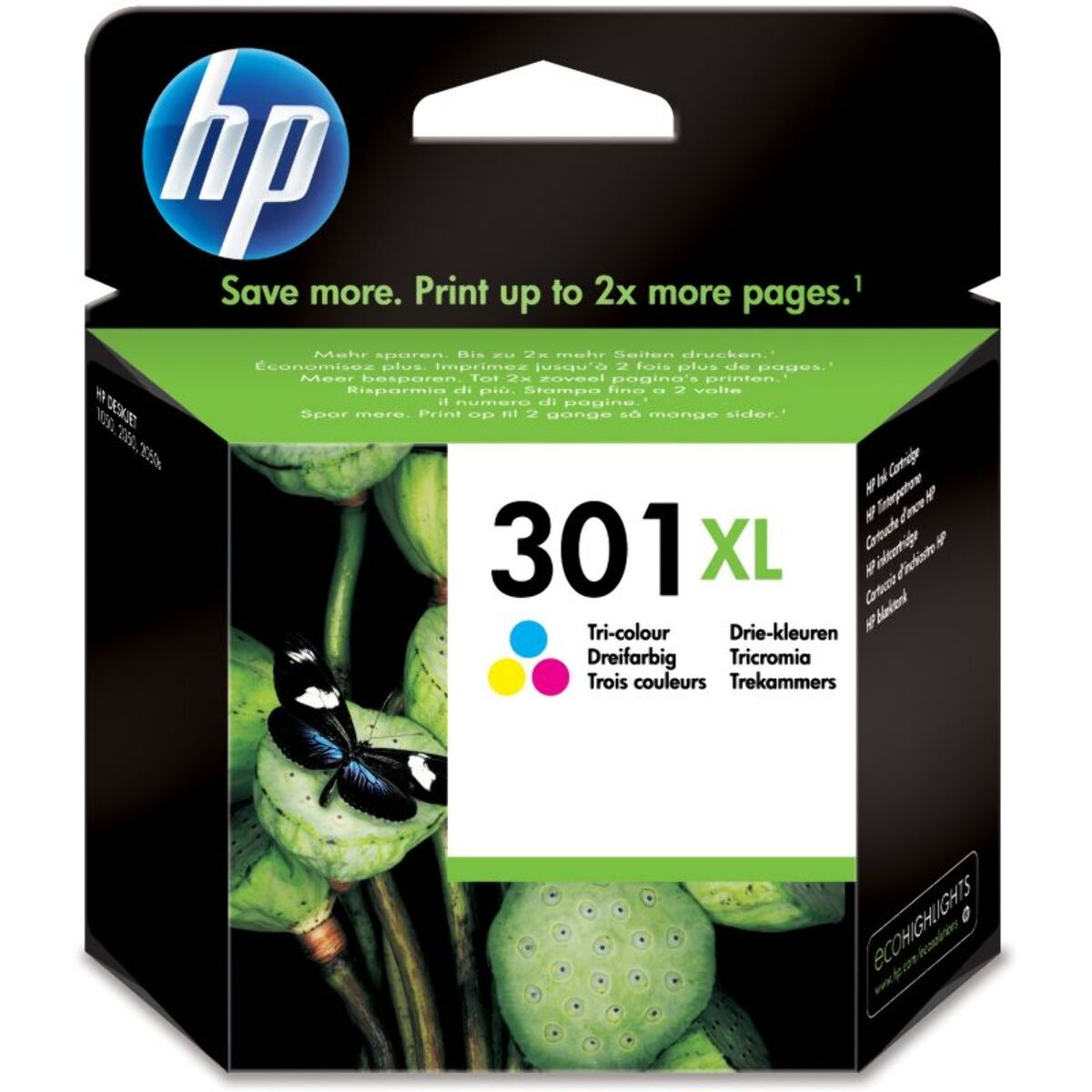 Cartouche d'encre HP Originale 301 XL Haute Capacité 3 Couleurs - CH564EE
