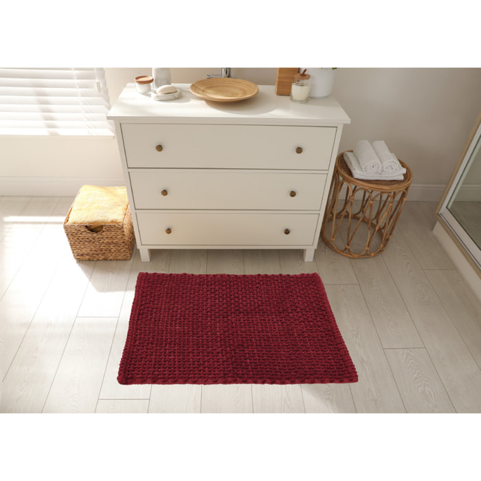 Tappeto Bagno Doccia Antiscivolo Super Assorbente Modello Osaka Bordeaux