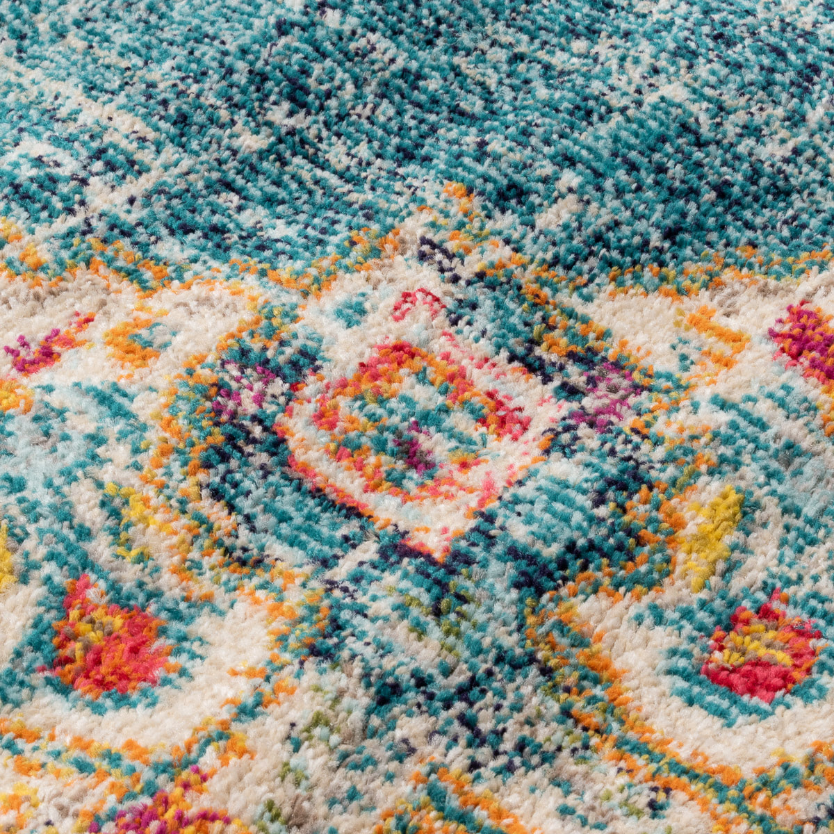 Anatolia - Tapis de salon vintage, bleu turquoise