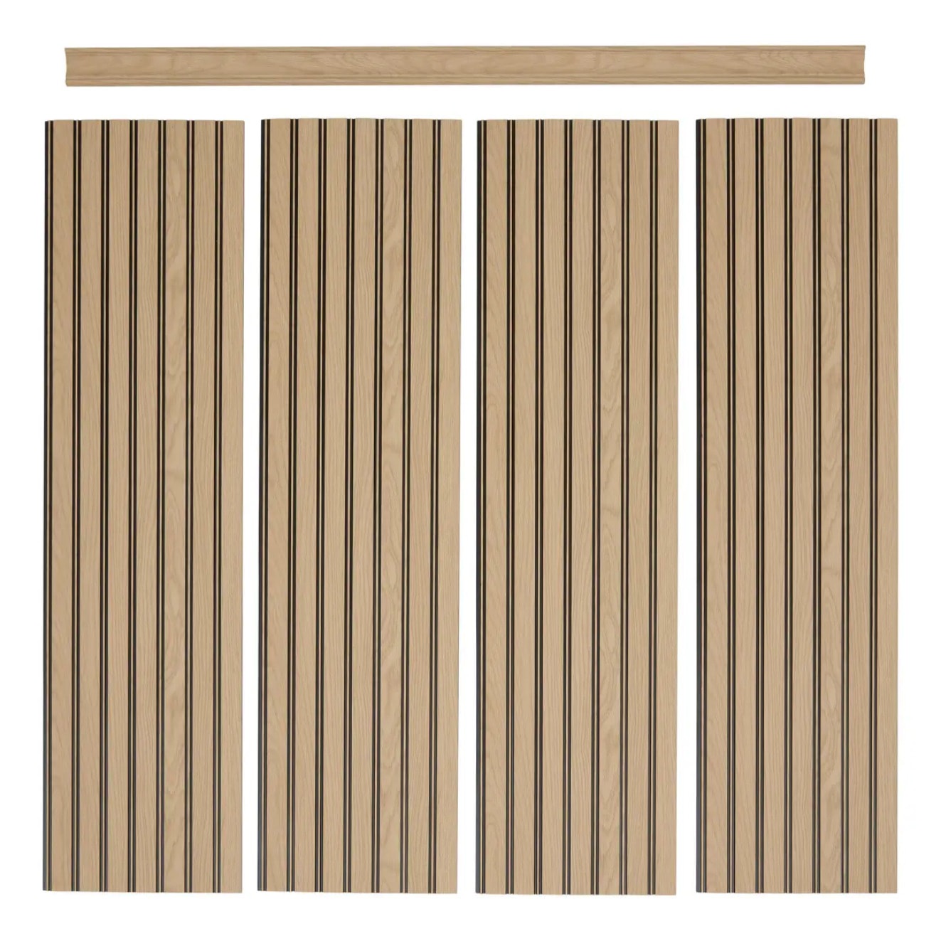 Lot de 4 panneaux soubassement Beny rectangulaire 24x100cm beige