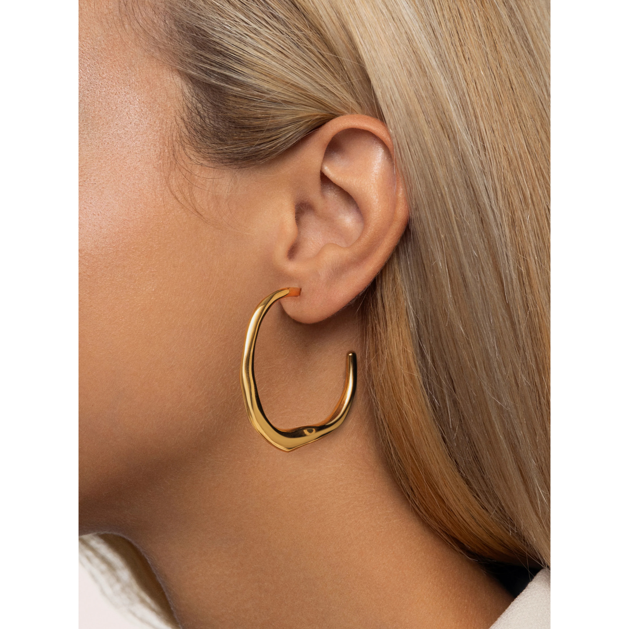 Orecchino Odette in Acciaio Placcato Oro