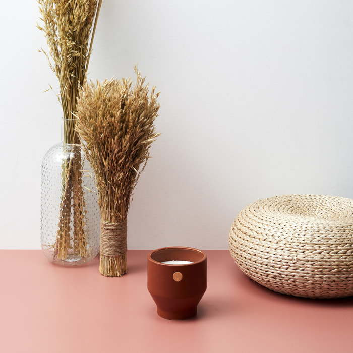 Bougie Parfumee Ciment Ocre Medaillon