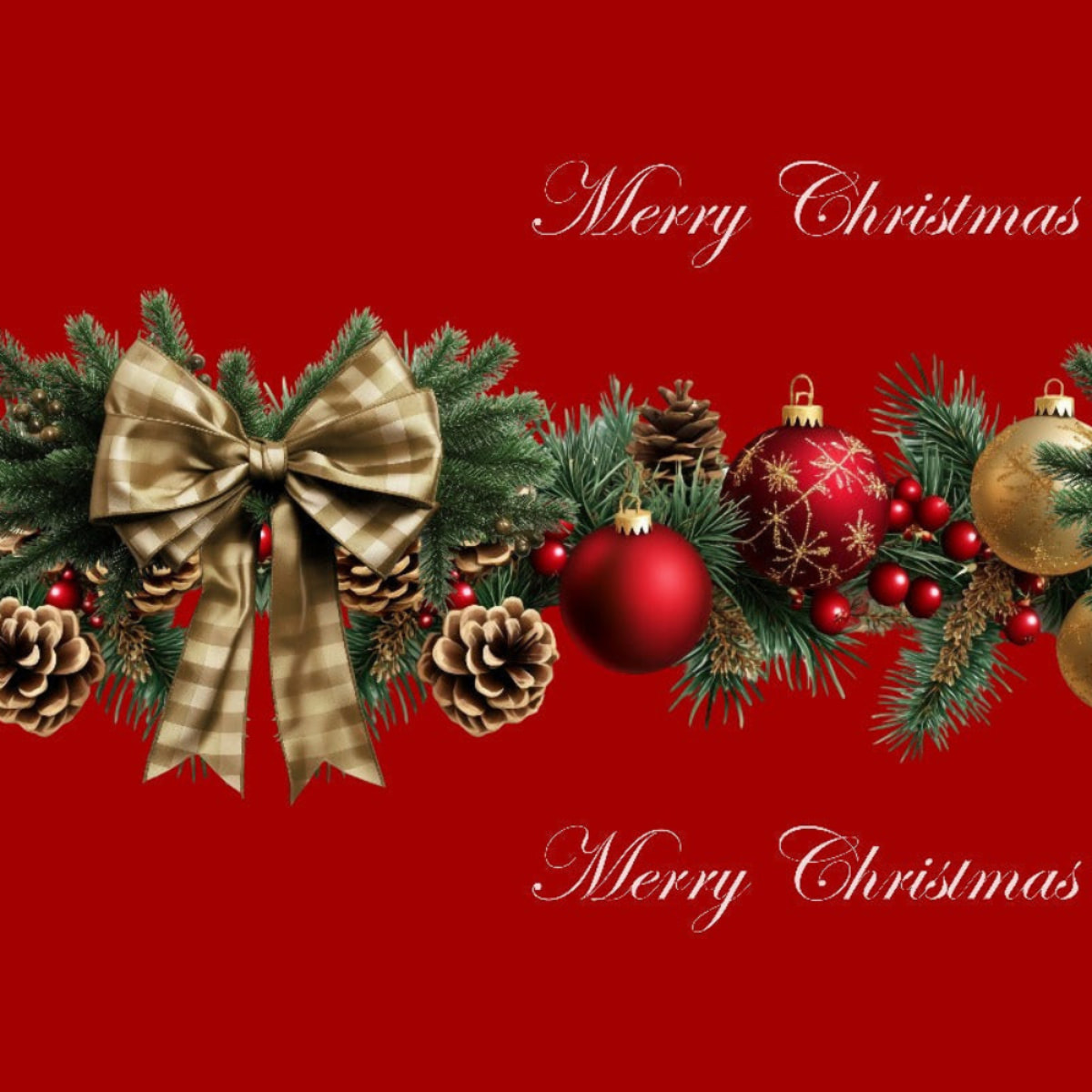 CASSESE HOME Passatoia/Tappeto Bordato Dec Ghirlanda Natale in Poliestere con Retro Antiscivolo in PVC Made in Italy