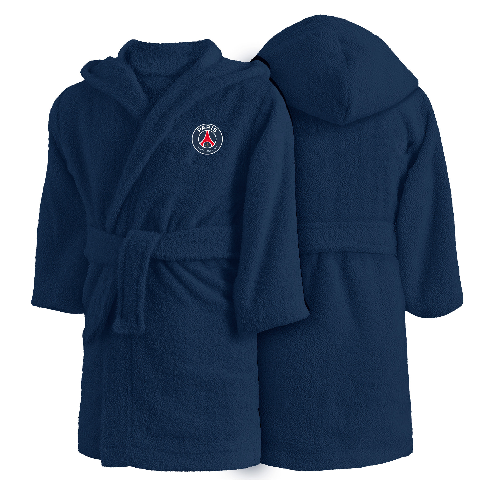 Peignoir à capuche pour enfant 100% coton, PSG TRICOLORE