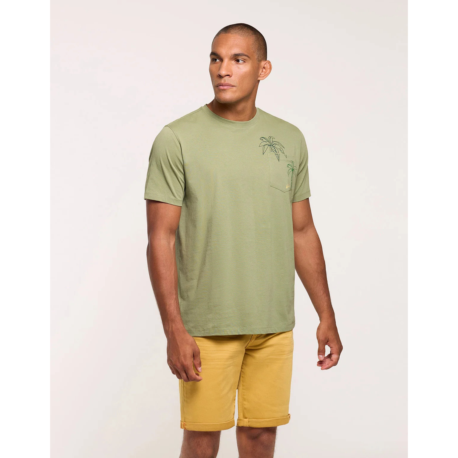Camiseta Manga Corta Caqui - Aramis