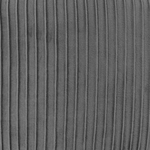Tabouret "Solaro" velours plissé gris