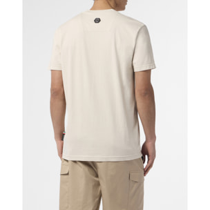 PHILIPP PLEIN Round Neck T-Shirt Raw Edge Monogram Monogram