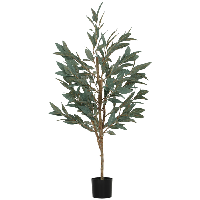 Laurel Artificial 150 cm Planta Artificial con Maceta y Hojas Planta Artificial Decorativa para Interior Verde