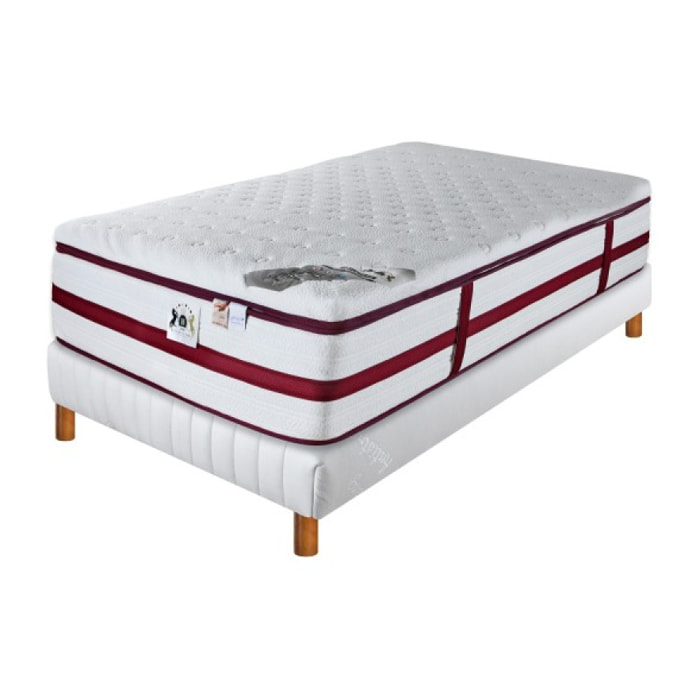 ENSEMBLE LE SOUVERAIN - Matelas 1 Place + Sommier