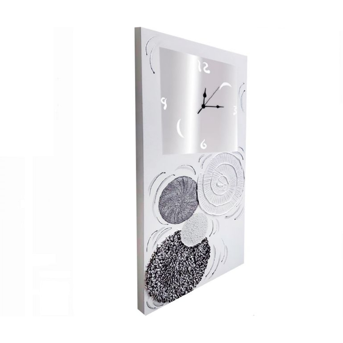 Reloj artesanal de pared Galaxy Blanco - Plata