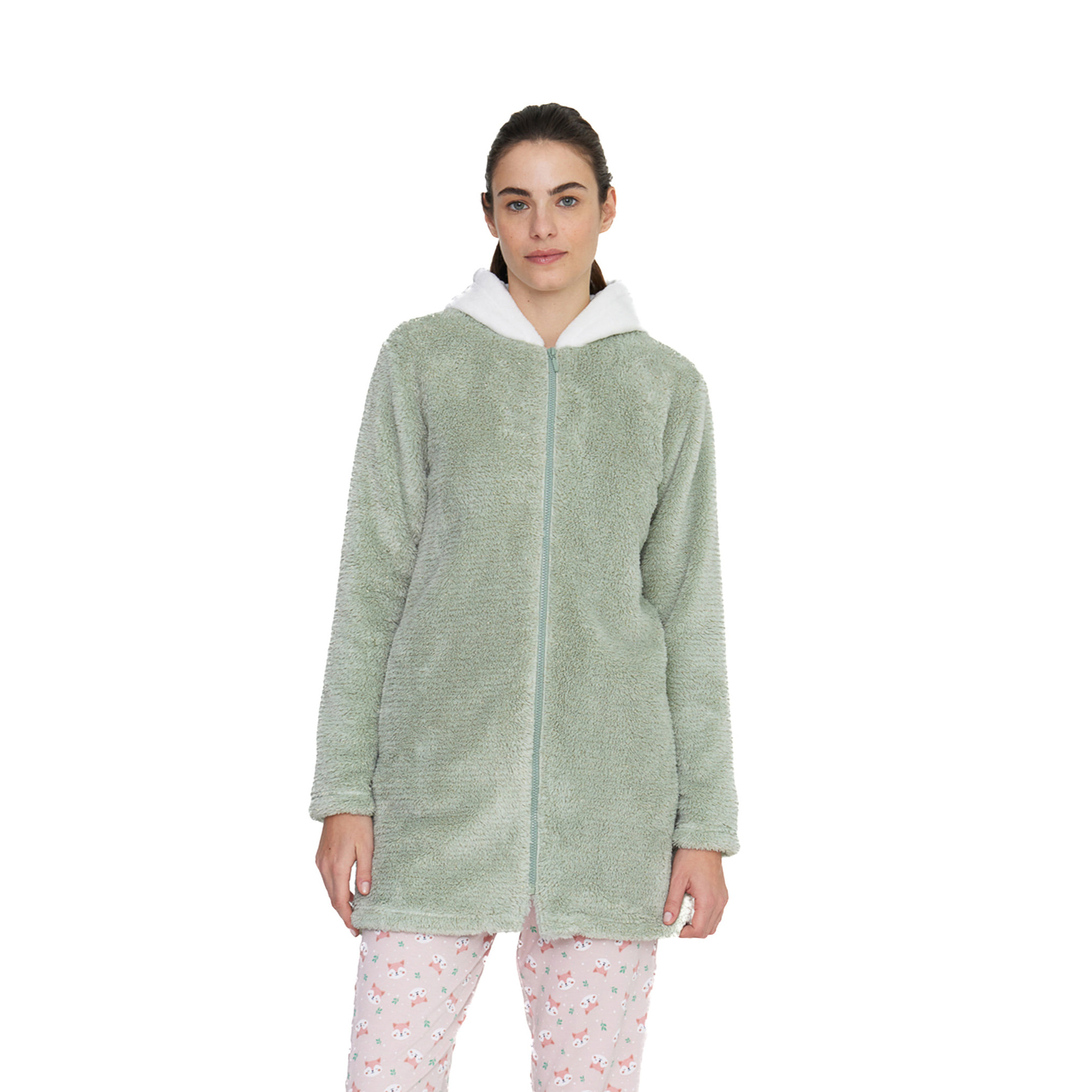 Giacca donna fox in coral con cappuccio Noidinotte