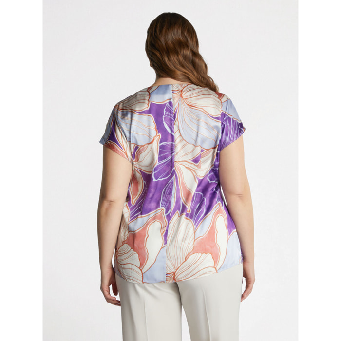 Fiorella Rubino - Blusa de flores - Violeta