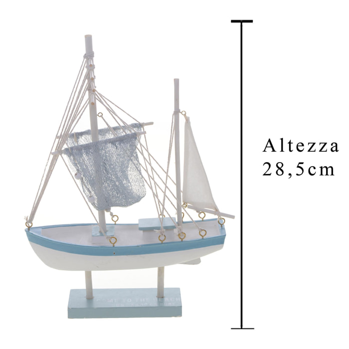 Barca Pescatori. Larghezza 39 Cm - Pezzi 1 - 40,5X28,5X8,5cm - Colore: Blu - Bianchi Dino - Marina, Decori Tema Marino