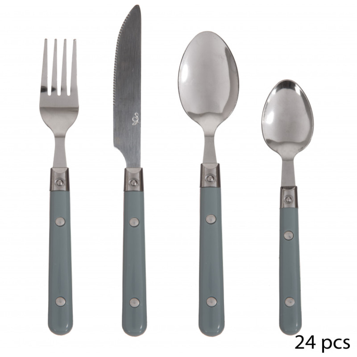 Ménagère 24 pièces "Jasmin" Secret de gourmet - Couleur: Gris