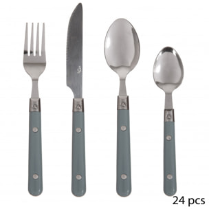 Ménagère 24 pièces "Jasmin" Secret de gourmet - Couleur: Gris