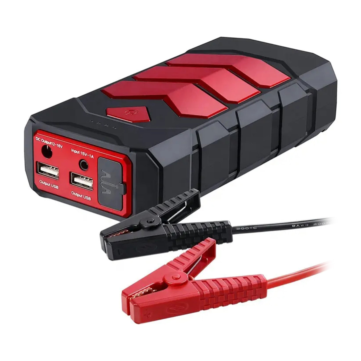 Powerbank da 30.000 mAh con avviamento per auto 12V. Veicoli a benzina fino a 5L e 2,5L diesel. Funzione caricabatterie per più dispositivi.