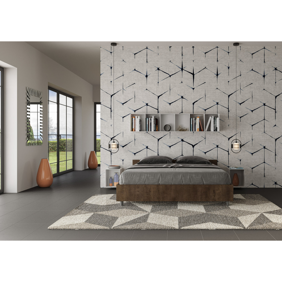 Lit coffre 160x200 noyer Nuamo