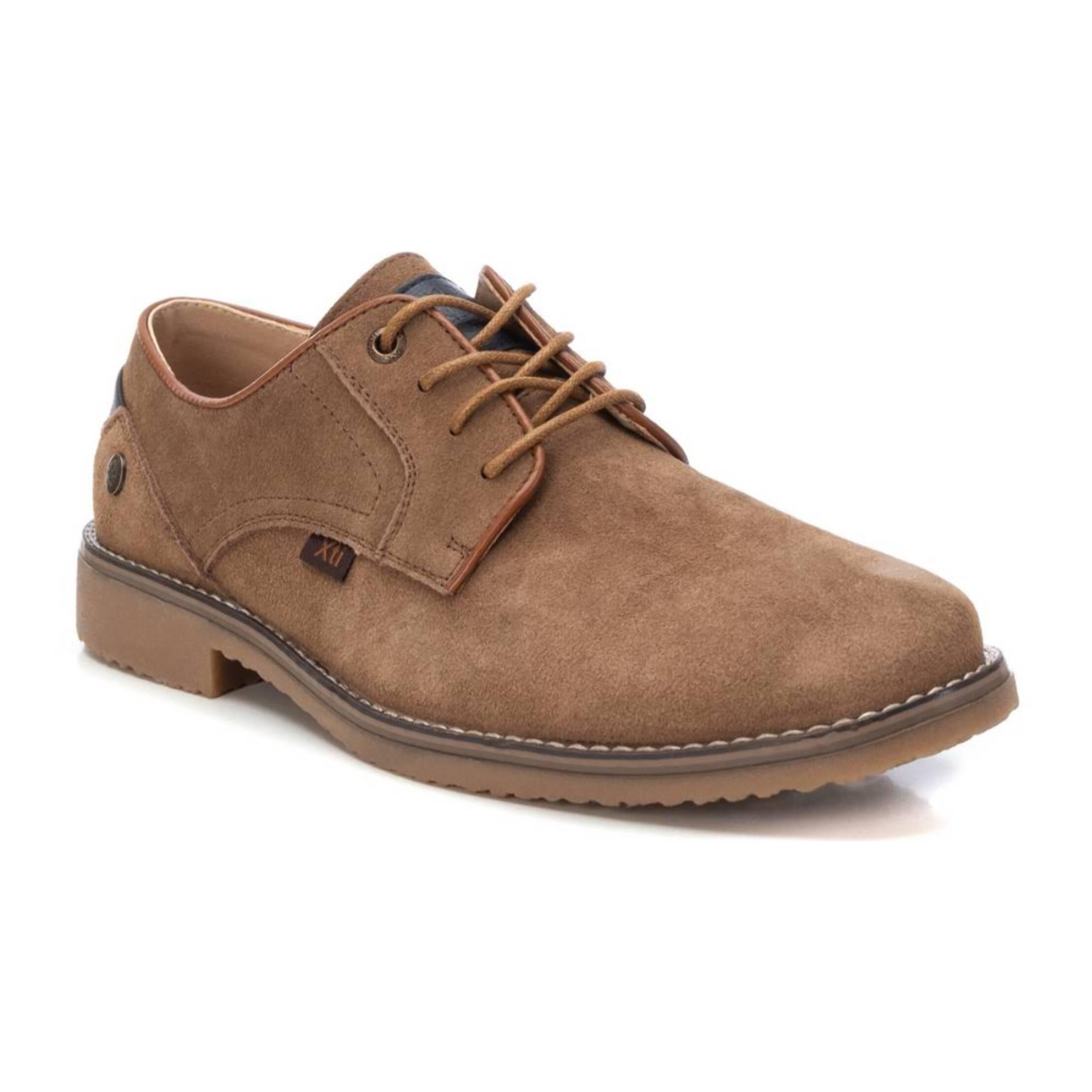 Zapato blucher/derby de piel camel