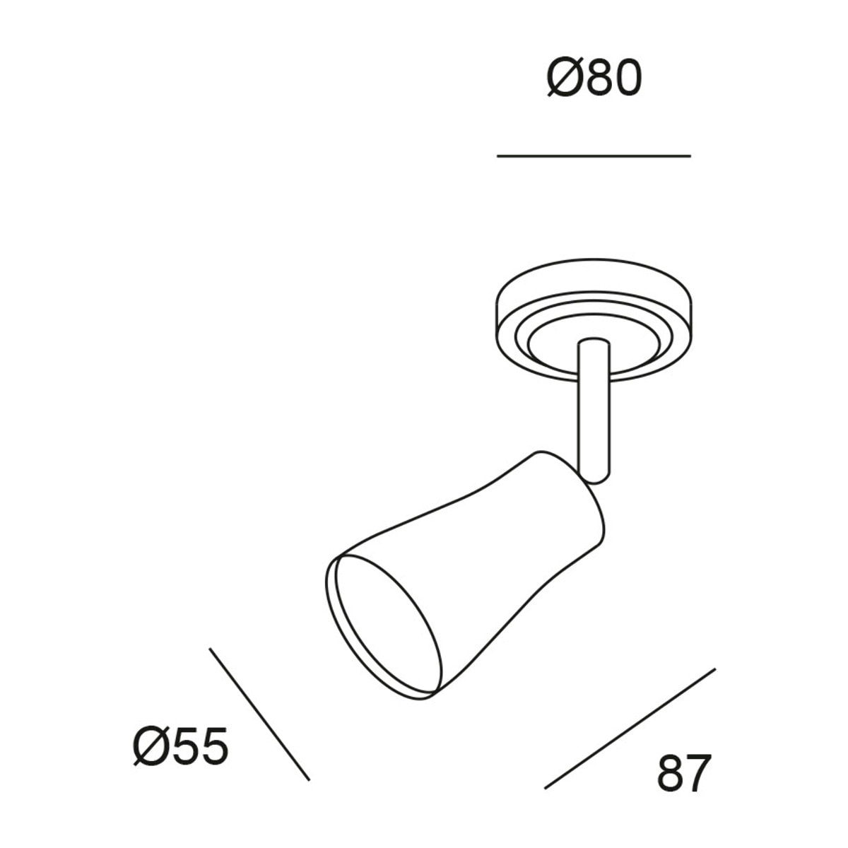 Forlight Proyector Ip20 Safran Single Gu10 8W Marrón 550Lm