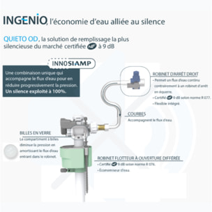 Bâti-support WC autoportant SIAMP Ingenio Premium quieto avec plaque de commande chromé