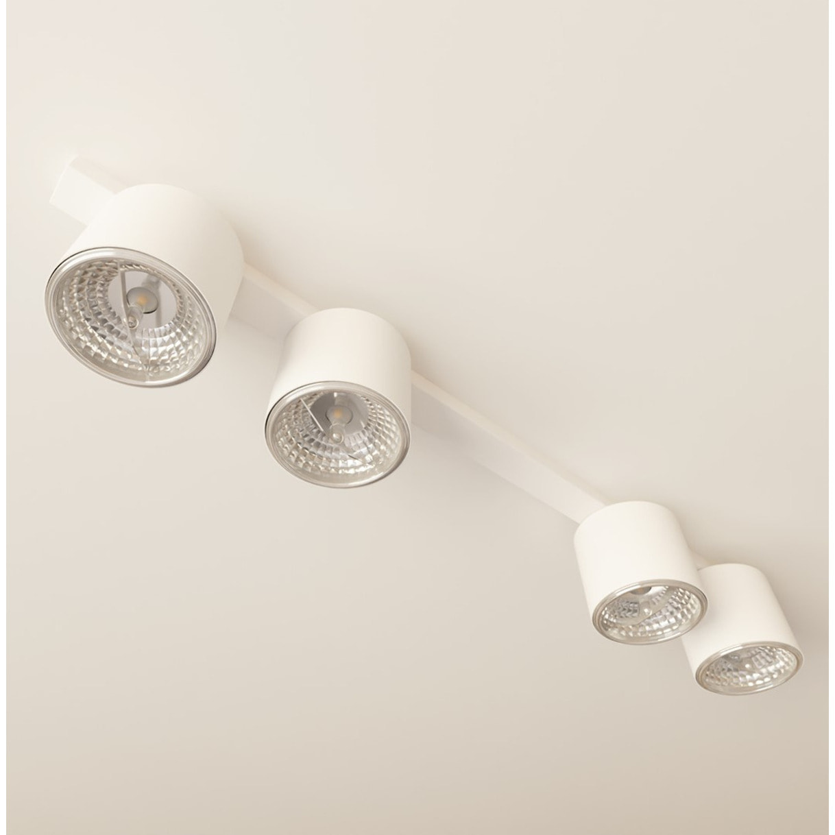 Lampada a sospensione Nano in acciaio bianco
