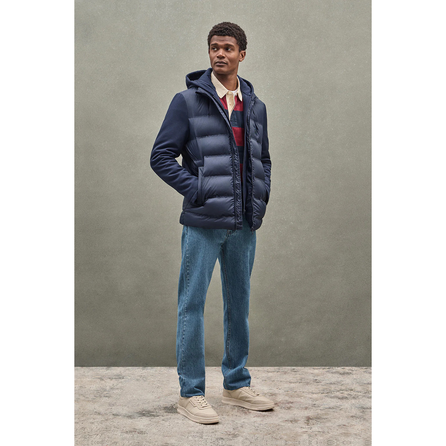 Chaqueta Cenit azul marino con logo Polo Club