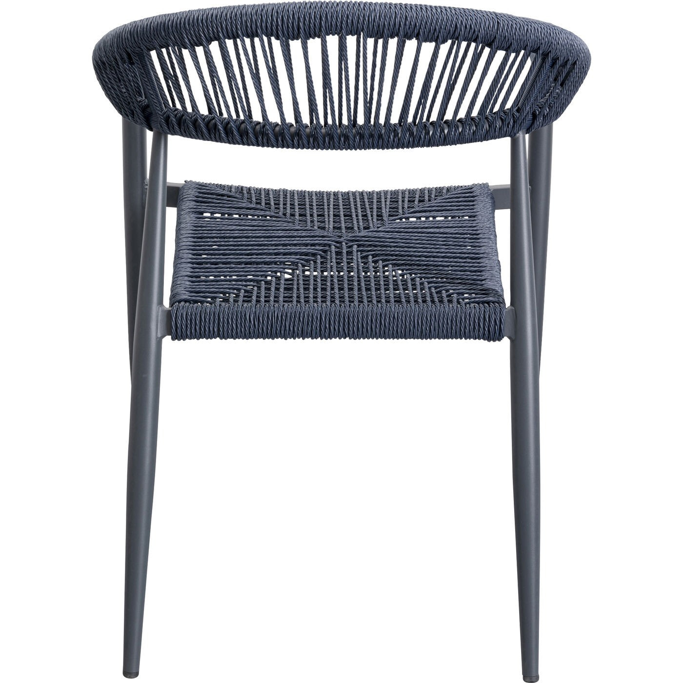 Chaise de jardin avec accoudoirs Palma bleue Kare Design