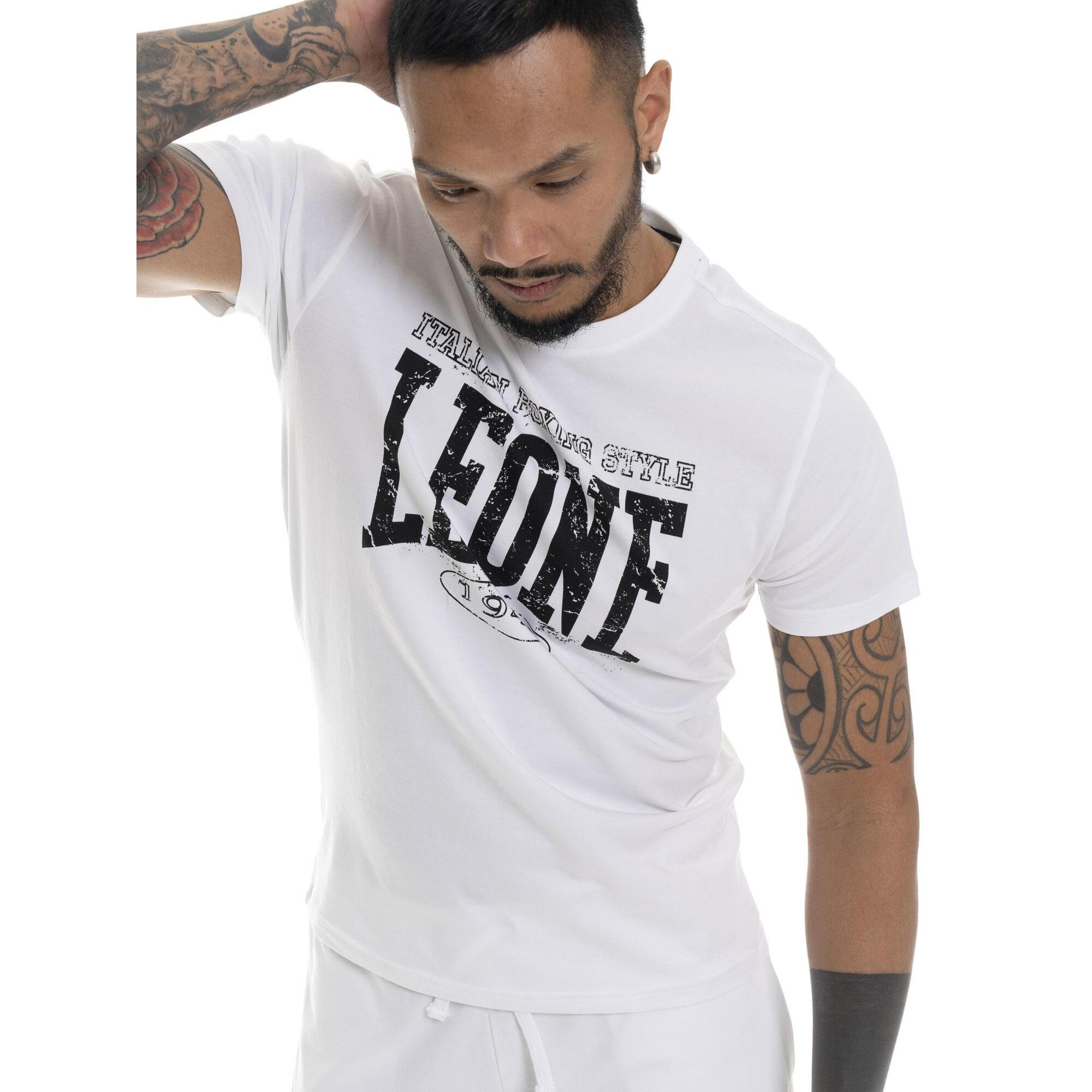 T-shirt da uomo in cotone elasticizzato Leone Boxing Legend