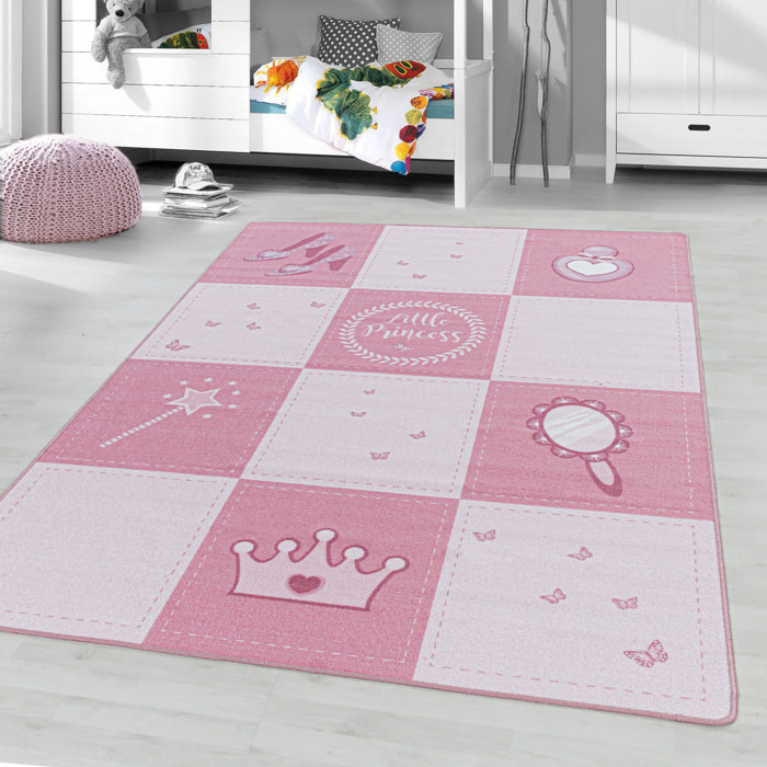 PLAY - Tapis enfant princesse rose - PLA2905ROS