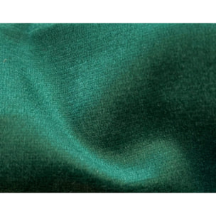 Dimas - canapé d'angle droit 5 places - convertible avec coffre et têtières réglables - en velours - Vert