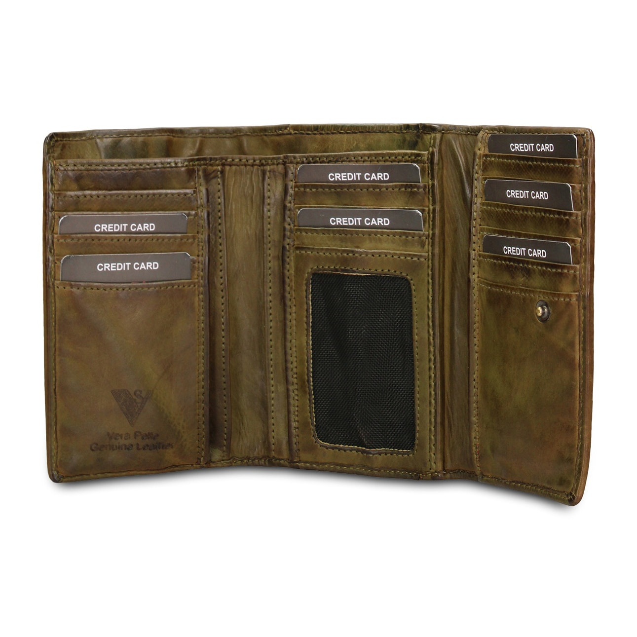 Portafoglio uomo in vera pelle - Modello Boreal - Casual - 14.0 x 9.0 x 4.5 cm