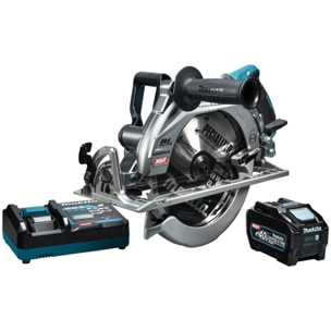 Scie circulaire sans fil 40V XGT à poignée arrière 260 mm - MAKITA - avec 1 batterie 40V 5Ah - chargeur - RS002GT101