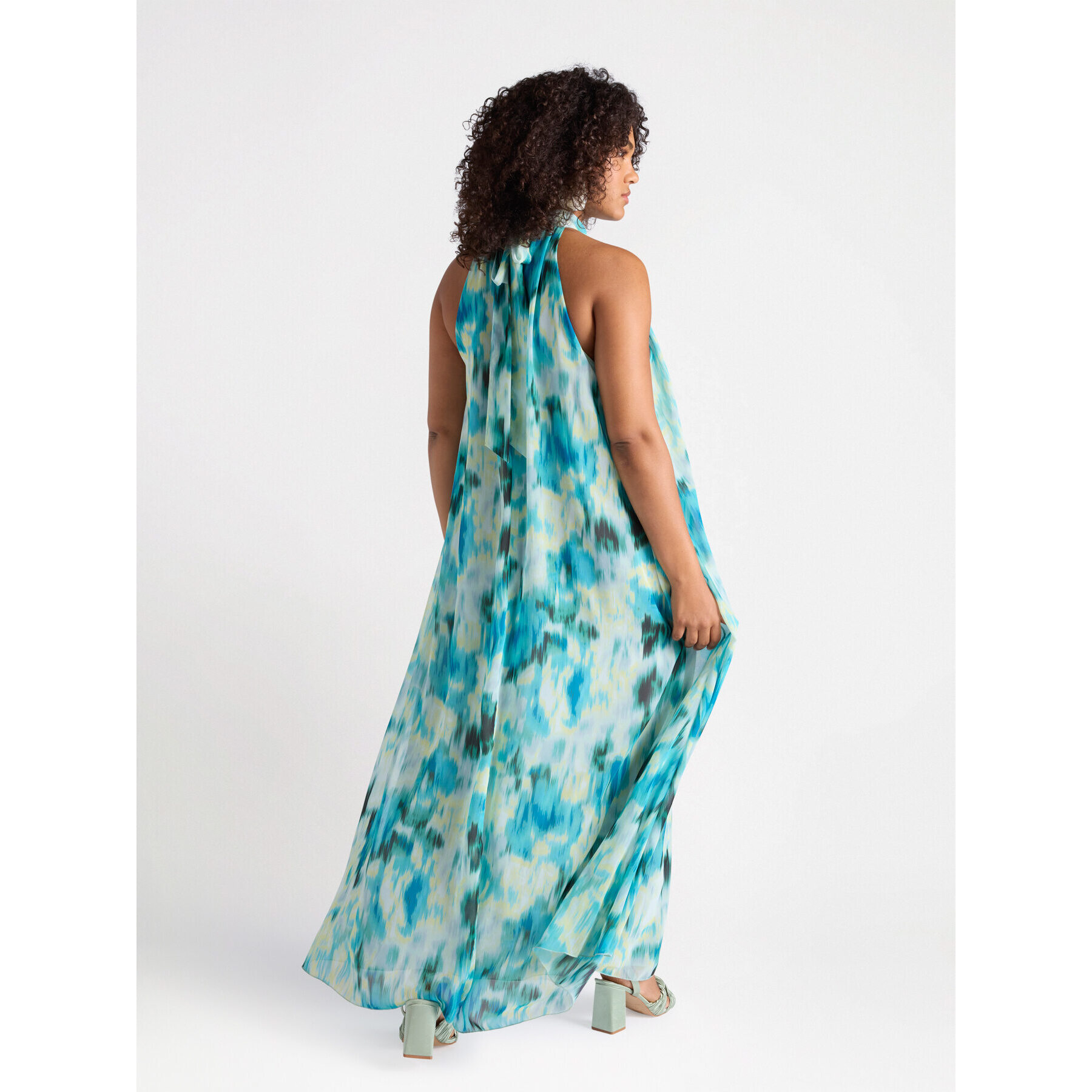 Fiorella Rubino - Vestido largo estampado - Green Water