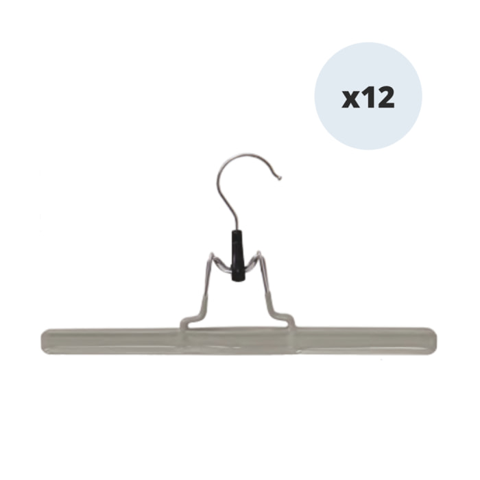MSV Lot 12 Cintres Metal Plastifies Taupe