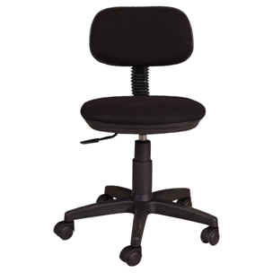 Sedia da ufficio con ruote, 58 x 53 x 87, Nero