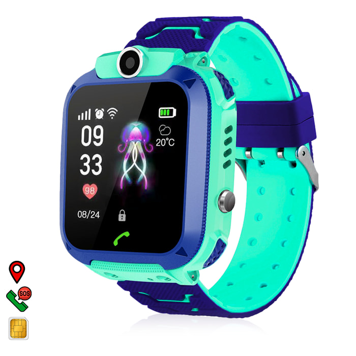 Smartwatch LT27 LBS speciale per bambini, con fotocamera, funzione di tracciamento, chiamate SOS e ricezione di chiamate.